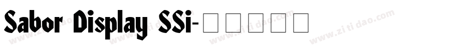 Sabor Display SSi字体转换